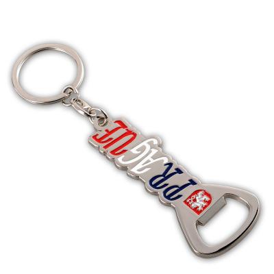 Custom Letter Logo Beer Die Cast Enamel Opener Zinc Alloy Metal 3d Bottle Opener Keychain
