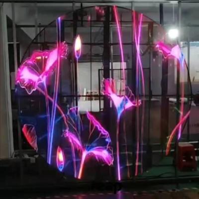 Round P3.97-7.81 LED Video Panel Wall Transparent Full Color Window