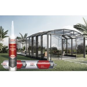 Mastic silicone structural RTV ±25% de mouvement pour mur-rideau en aluminium