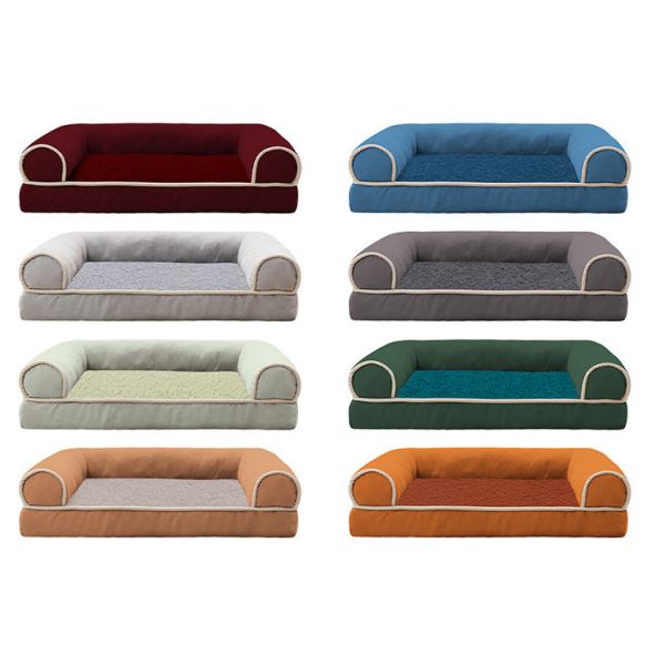 Хлопок Eggshell заполняя элегантную серую диван-кровать любимца с не дном выскальзывания