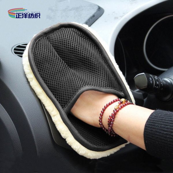 25x15cm 40G Artificial Wool Material Slipper Style Car Cleaning Detailing Applicator Pads