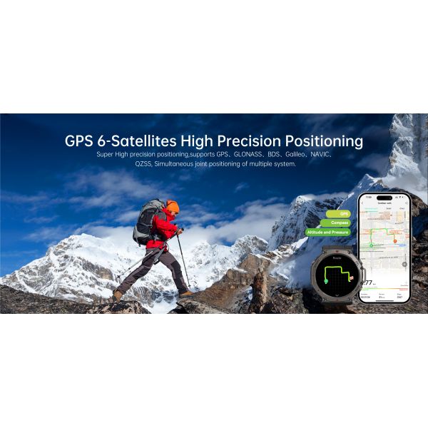 DM58-GPS GPS Tracking Watch 1.43'' AMOLED HD Display And High Precision Heart Rate Sensor