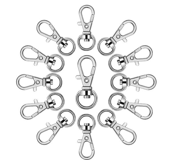 Zinc Silver Clasp Swivel Hooks For Dog Leashes Fadeless Anti Corrosion