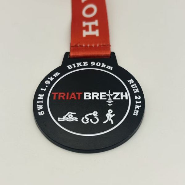 Luxury Matte Color Painted Zinc Alloy Marathon Medal