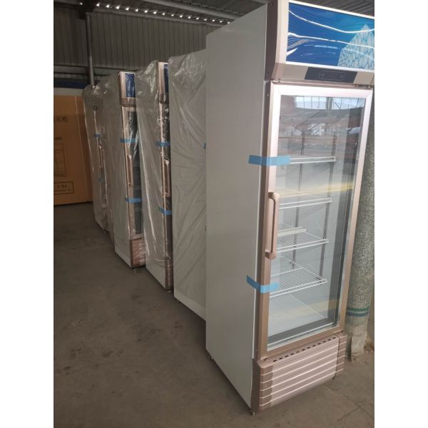 Single Door Glass Door Refrigerated Beverage Display Commercial Cabinet