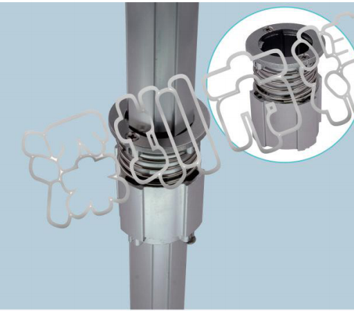 AL-57 Anodizing Female Aluminum Tubing Connectors Fitting Joint Of Pipe Rack System