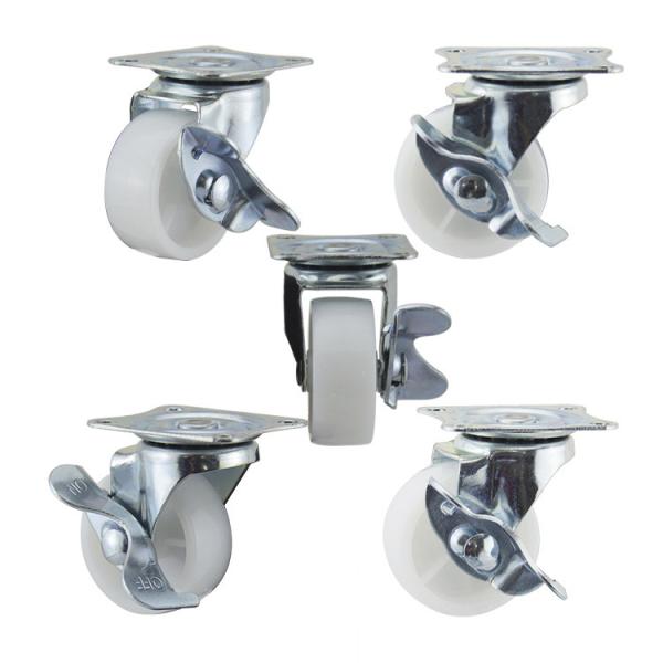 20kg Load Side Brake 1.5 Inch PP Swivel Light Duty Casters