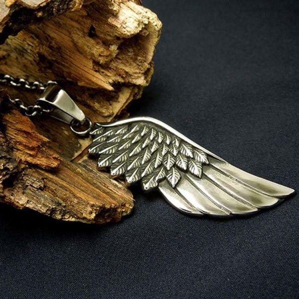 Fashion Necklace with Angel Wings Pendant Vintage Old Jewelry(SP203)