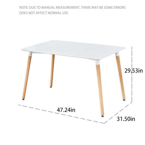 Mesa de jantar 49.6lbs minimalista moderna 29,53 polegadas - pé alto da madeira de faia