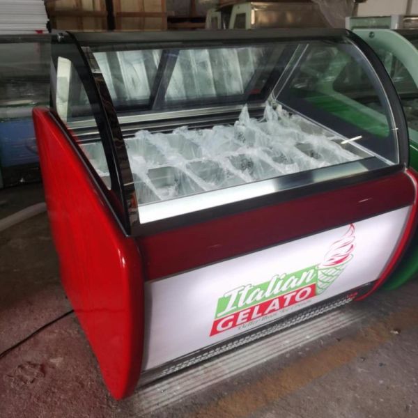 Dessert Retail Shop Popsicle Display Freezers Fan Cooling For Gelato Ice Cream