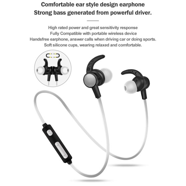 Volume Control Wireless Stereo Earphone In - Ear Earbuds For Gaming Sports Gym Running Workout