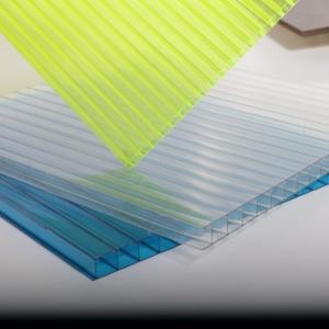 Transparent Polycarbonate Hollow Sheet for Canopies and Carports UV Protection