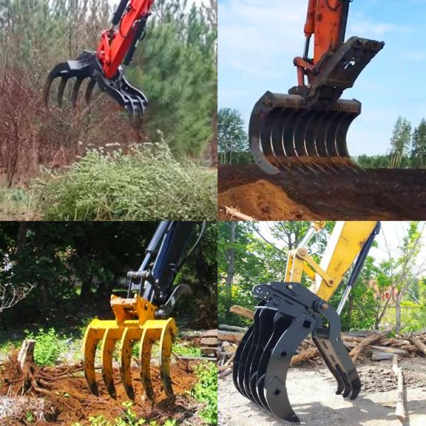 Máquina escavadora resistente Riddle Rake Bucket, ancinho de pedra do gramado para KOMATSU Pc200 Pc300