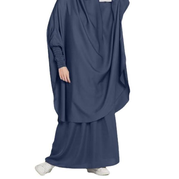 Árabe Malaio Abaya Mulheres Turquia Vestido Muçulmano Vestido de Oração Solid Color Plus-Size