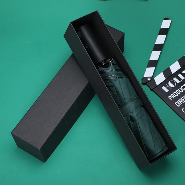 Portable Rectangular Corrugated Display Boxes Black Umbrella Packaging Box