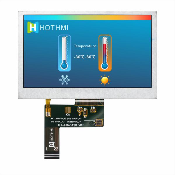 4.3-inch 480x272 high brightness QSPI interface TFT display full viewing angle Anti-static ESD 8KV