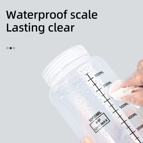 Food Grade PP Plastic Bottle With Scale Line Wide Neck Liquid Container for Chemical