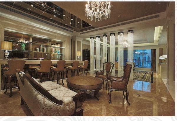 Luxury Hotel Living Furniture,Leather Sofa Set,Coffee Table,Barchair,SR-028