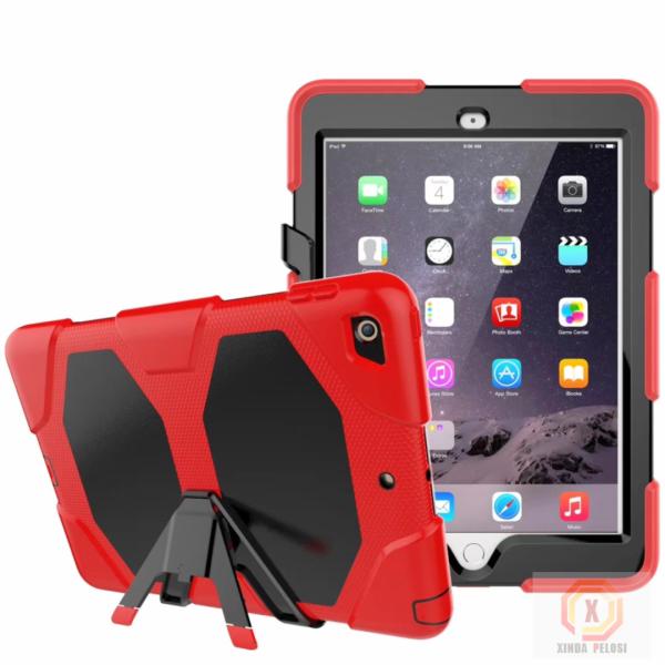 Full Protective Housing Stand Hybrid Rubber Kidsproof Case Mobile Phone Case Cover For IPad 9.7'