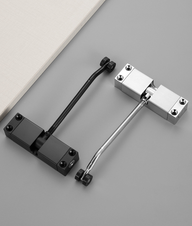 Silent Spring Automatic Door Closer Aluminum Alloy Wood Simple Design 180 Opening 50kg Capacity Household Hotel Use Normally