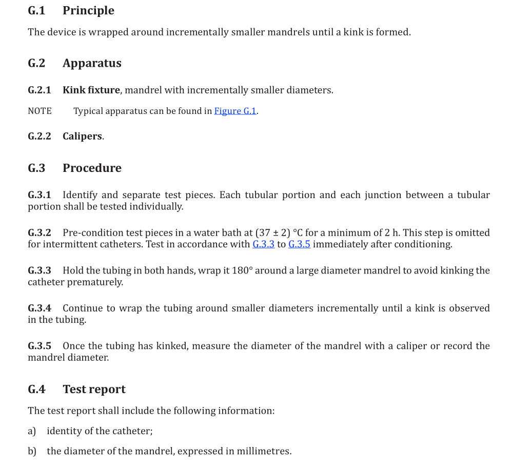 ISO 20696 Apparatus For Testing Sterile Urethral Catheters Until Kinking