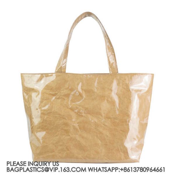 Tyvek Beach Tote Bag Customized Logo Shopping Bag Fashion Woman Custom Beach Bag Paper Shopping Bag Tyvek Tote Bag