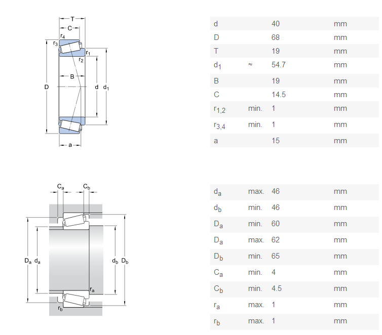 Miniature Taper Roller Bearing / open Style Cars Engine Bearings 32008