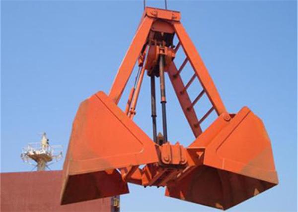 17T Double Flap Hydraulic Grab Bucket Remote Control Hoist Crane Parts