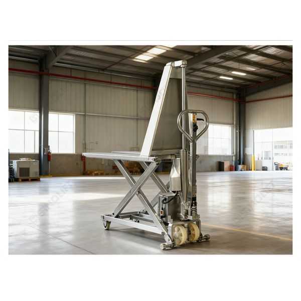 SINOLIFT EHLT15S-I Stainless Steel High Lift Hydraulic Pallet Truck | 304 Stainless Steel | 800mm Max Lift | Electric & Manual Mode | For Food, Chemical, Medical Industries
