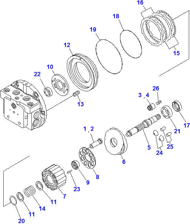 21W-60-41201 201-60-73101 Excavator Travel Motor PC78 Komatsu Final Drive Assembly