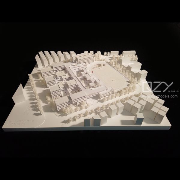 HUAYI 1:500 Архитектурная секция Модель недвижимости Масштаб Модель школы Джихуа