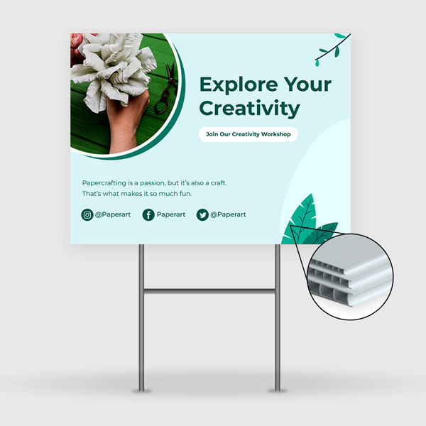 PP Corflute Plastic Signs 1200x 1800mm 600x 800mm