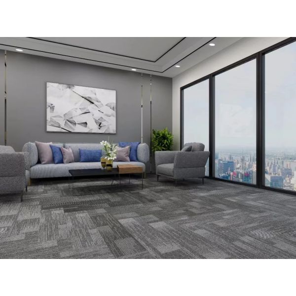 Commercial Office Nylon Carpet Tiles with PVC Backing Heavy Duty and Easy to Install