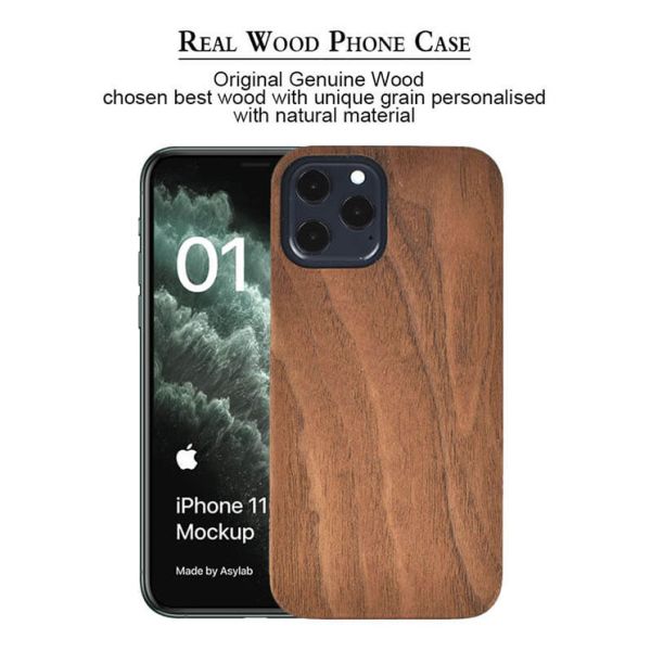 Износоустойчивый супер тонкий деревянный случай телефона на iPhone 12 Pro Макс