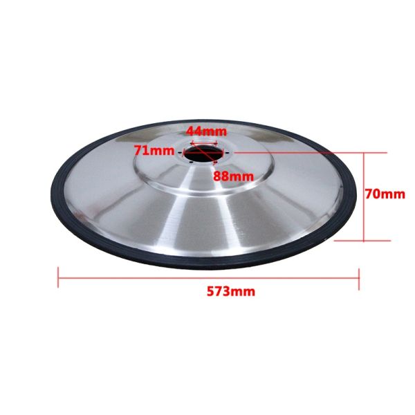 Base de chaise de coiffeur de diamètre 580 mm, de chrome robuste, poids 4,8 kg/ensemble