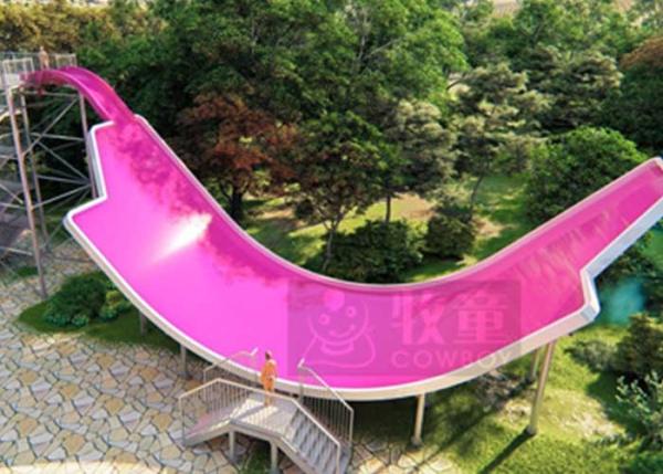 Ashland GelCoat Fiberglass Water Slide 250 Riders / H Capacity 12.3X35M Area