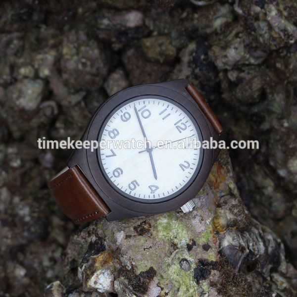 charm wood watches with your logo , leather wood wristwatches oem ,wholesale in China .