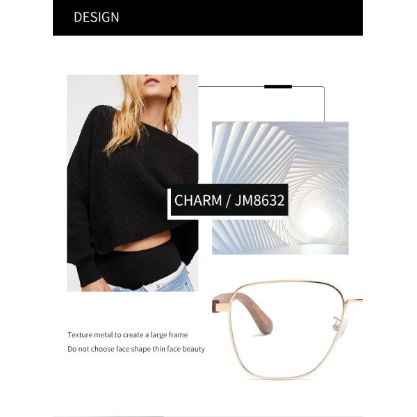 Стекел металла людей и женщин рецепт оптически деревянных анти- голубой светлый