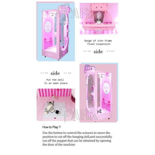 Cut Ur Prize Toy Scissors Crane Game Machine / Gift Vending Machine