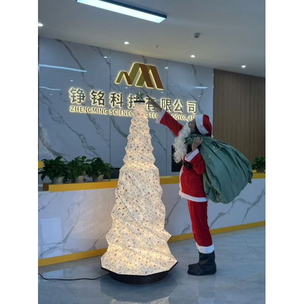 Battery Powered Tall Paper Origami Floor Lamp Folding Customized Pattern