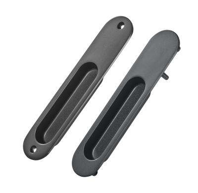 Zinc Alloy Metal Sliding Door Handle Matte Black anti fraying