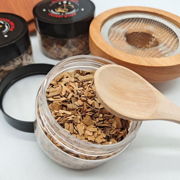 Herramientas de bar Premium Whiskey Chips de madera coctel fumador de chips de fruta de madera