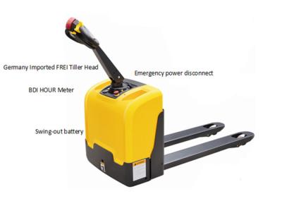1500kg Full Electric Small Pallet Jack For Narrow Aisle Workshop