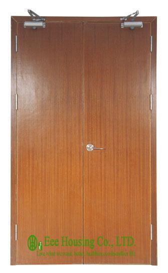 Inward Opening Residential Timber Fireproof door,Flush Panel with Perlite infilling