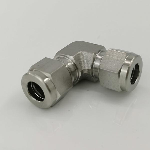 90 Degree Equal Stainless Steel Double Ferrule Tube Fitting Union Elbow