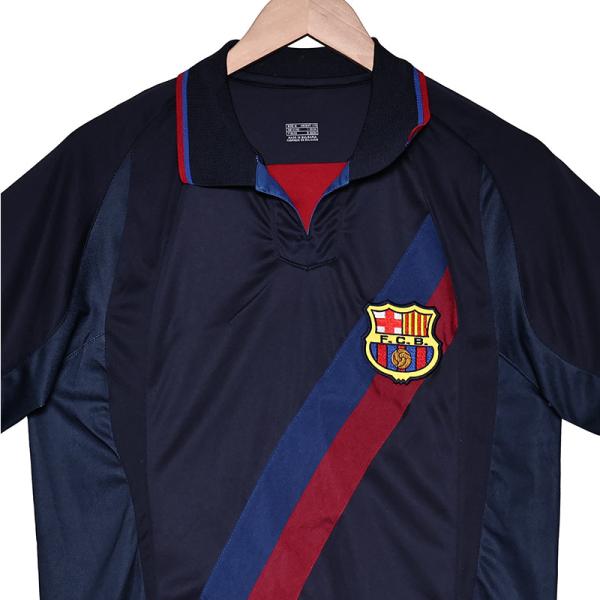 Barcelona 2002 Retro Second Away Fan Edition Jersey Classic Orange and Black Jersey