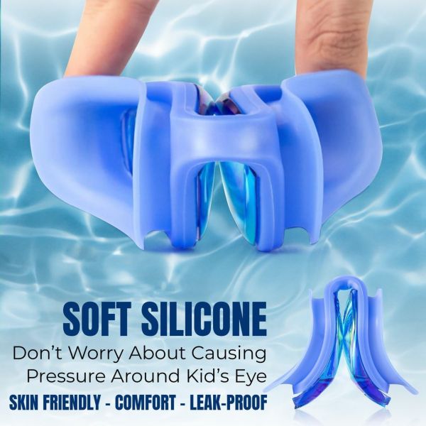Adjustable Elasticity UV Protection Swimming Goggles with PC & Silicone Material for Racing and Anti-Fog
