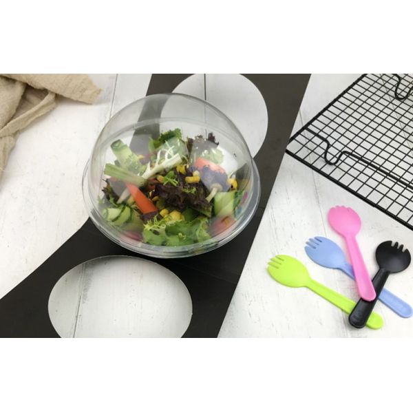 Salad Bowl with Lid Paper Card Dimension 13.5* 5.3 6.5 cm Convenient and Eco-Friendly
