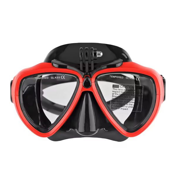 Custom Logo Photography Anti Fog Adult Tempered Scuba Diving Mask With Camera Stand