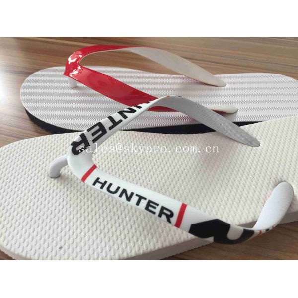 Lightweight Molded Rubber Products Rubber Spa Slippers Heat Transfer Printing